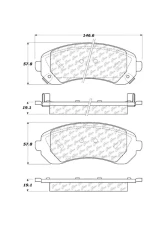 Posi-Quiet Extended Wear Brake Pads with Shims and Hardware 106.08440                                     - 106.08440 - Image 2