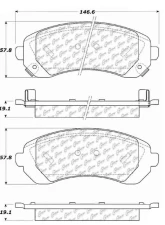 Posi-Quiet Extended Wear Brake Pads with Shims and Hardware 106.08440                                     - 106.08440 - Image 3