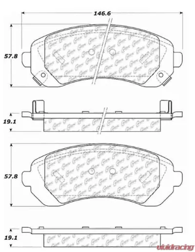 Posi-Quiet Extended Wear Brake Pads with Shims and Hardware 106.08440 - 106.08440