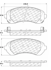 Posi-Quiet Extended Wear Brake Pads with Shims and Hardware 106.08440                                     - 106.08440 - Image 3