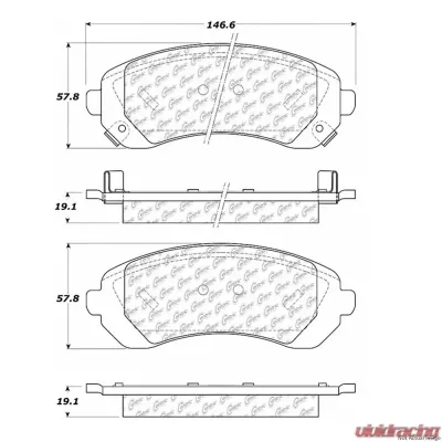 Posi-Quiet Extended Wear Brake Pads with Shims and Hardware 106.08440 - 106.08440