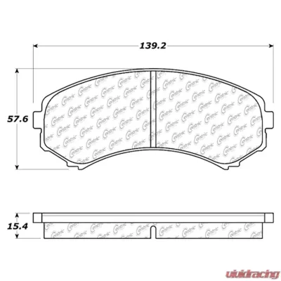 Posi-Quiet Extended Wear Brake Pads with Shims and Hardware 106.08670 - 106.08670