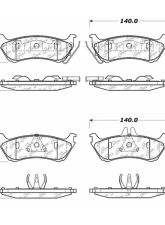 Posi-Quiet Extended Wear Brake Pads with Shims and Hardware 106.08750                                     - 106.08750 - Image 3