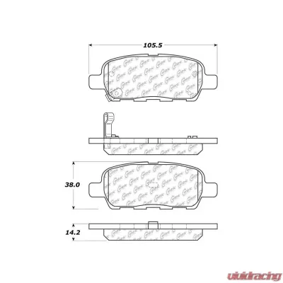 Posi-Quiet Extended Wear Brake Pads with Shims and Hardware 106.09050 - 106.09050