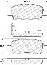 Posi-Quiet Extended Wear Brake Pads with Shims and Hardware 106.09050                                     - 106.09050 - Image 3