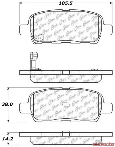 Posi-Quiet Extended Wear Brake Pads with Shims and Hardware 106.09050 - 106.09050