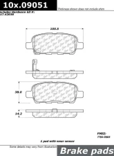 Posi-Quiet Extended Wear Brake Pads with Shims and Hardware 106.09051                                     - 106.09051 - Image 2