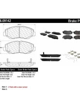 Posi-Quiet Extended Wear Brake Pads with Shims and Hardware 106.09142                                     - 106.09142 - Image 2