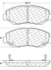 Posi-Quiet Extended Wear Brake Pads with Shims and Hardware 106.09142                                     - 106.09142 - Image 3