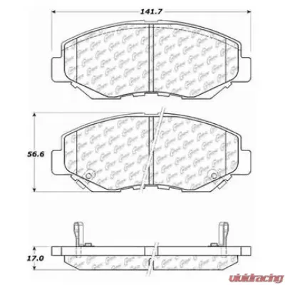 Posi-Quiet Extended Wear Brake Pads with Shims and Hardware 106.09142 - 106.09142