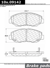 Posi-Quiet Extended Wear Brake Pads with Shims and Hardware 106.09142                                     - 106.09142 - Image 3