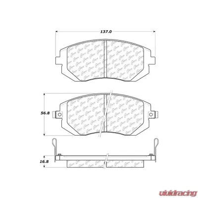 Posi-Quiet Extended Wear Brake Pads with Shims and Hardware 106.09290 - 106.09290