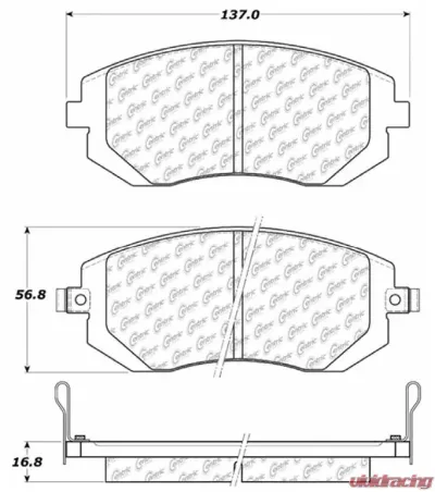 Posi-Quiet Extended Wear Brake Pads with Shims and Hardware 106.09290 - 106.09290