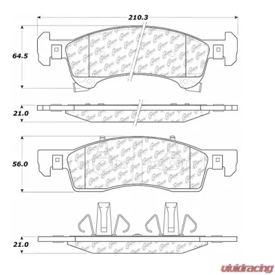 Posi-Quiet Extended Wear Brake Pads with Shims and Hardware 106.09340 - 106.09340