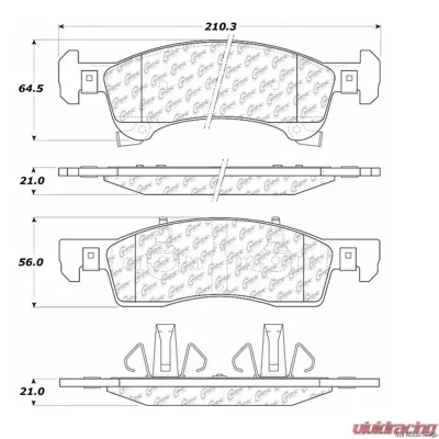 Posi-Quiet Extended Wear Brake Pads with Shims and Hardware 106.09340 - 106.09340
