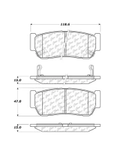 Posi-Quiet Extended Wear Brake Pads with Shims and Hardware 106.09540                                     - 106.09540 - Image 2
