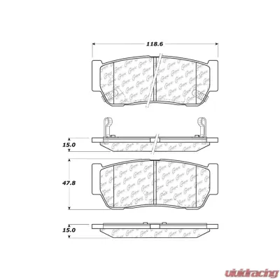 Posi-Quiet Extended Wear Brake Pads with Shims and Hardware 106.09540 - 106.09540