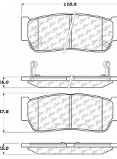 Posi-Quiet Extended Wear Brake Pads with Shims and Hardware 106.09540                                     - 106.09540 - Image 3