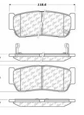 Posi-Quiet Extended Wear Brake Pads with Shims and Hardware 106.09540                                     - 106.09540 - Image 3