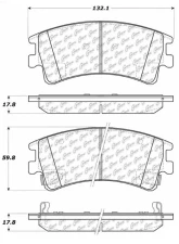 Posi-Quiet Extended Wear Brake Pads with Shims and Hardware 106.09570                                     - 106.09570 - Image 3