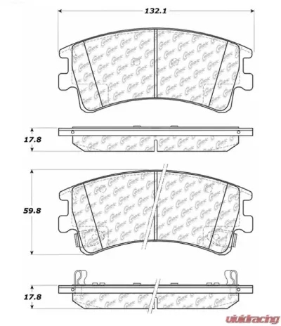 Posi-Quiet Extended Wear Brake Pads with Shims and Hardware 106.09570 - 106.09570