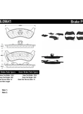 Posi-Quiet Extended Wear Brake Pads with Shims and Hardware 106.09641                                     - 106.09641 - Image 2