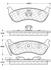 Posi-Quiet Extended Wear Brake Pads with Shims and Hardware 106.09641                                     - 106.09641 - Image 2