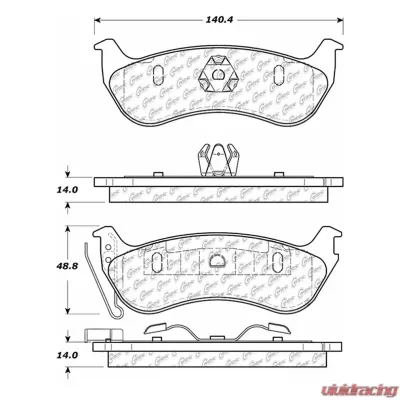 Posi-Quiet Extended Wear Brake Pads with Shims and Hardware 106.09641 - 106.09641