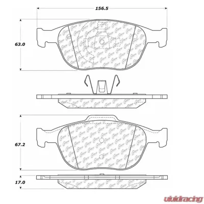 Posi-Quiet Extended Wear Brake Pads with Shims and Hardware 106.09700 - 106.09700