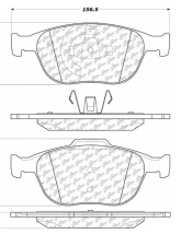 Posi-Quiet Extended Wear Brake Pads with Shims and Hardware 106.09700                                     - 106.09700 - Image 2