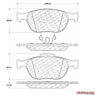 Posi-Quiet Extended Wear Brake Pads with Shims and Hardware 106.09700 - 106.09700