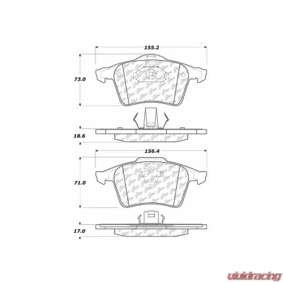 Posi-Quiet Extended Wear Brake Pads with Shims and Hardware 106.09790 - 106.09790