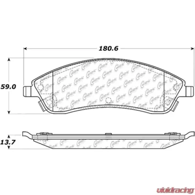 Posi-Quiet Extended Wear Brake Pads with Shims and Hardware 106.10190 - 106.10190