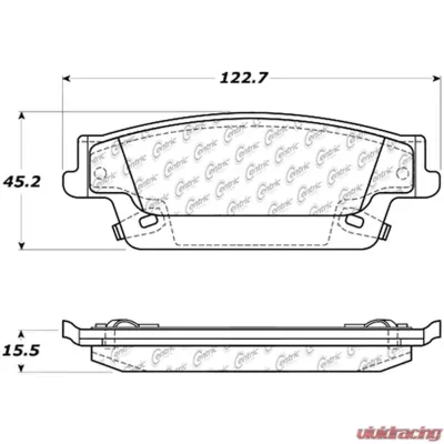 Posi-Quiet Extended Wear Brake Pads with Shims and Hardware 106.10200 - 106.10200