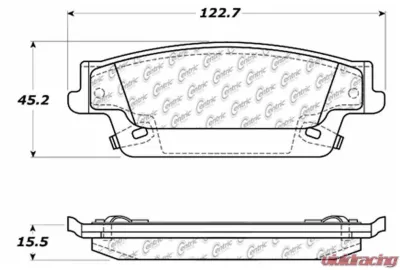 Posi-Quiet Extended Wear Brake Pads with Shims and Hardware 106.10200 - 106.10200