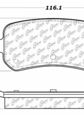 Posi-Quiet Extended Wear Brake Pads with Shims and Hardware 106.10210                                     - 106.10210 - Image 3