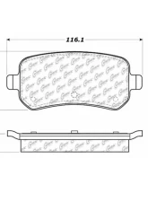 Posi-Quiet Extended Wear Brake Pads with Shims and Hardware 106.10210                                     - 106.10210 - Image 3