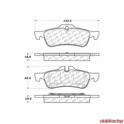 Posi-Quiet Extended Wear Brake Pads with Shims and Hardware 106.10600 - 106.10600