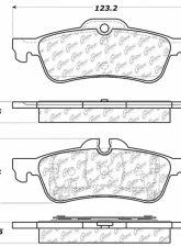 Posi-Quiet Extended Wear Brake Pads with Shims and Hardware 106.10600                                     - 106.10600 - Image 3