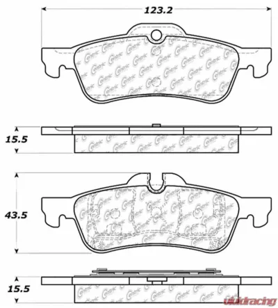 Posi-Quiet Extended Wear Brake Pads with Shims and Hardware 106.10600 - 106.10600