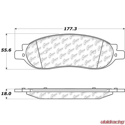 Posi-Quiet Extended Wear Brake Pads with Shims and Hardware 106.10680 - 106.10680