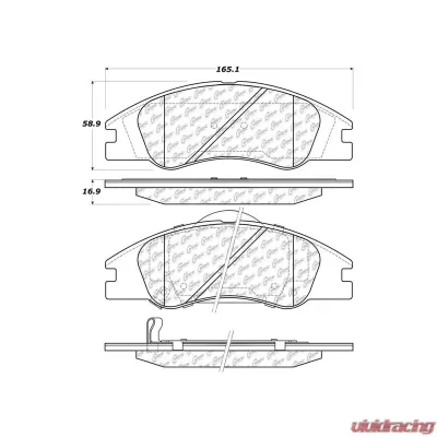 Posi-Quiet Extended Wear Brake Pads with Shims and Hardware 106.10740 - 106.10740