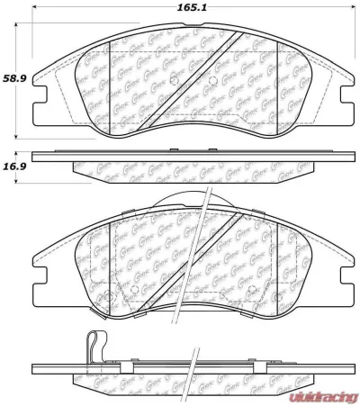 Posi-Quiet Extended Wear Brake Pads with Shims and Hardware 106.10740 - 106.10740