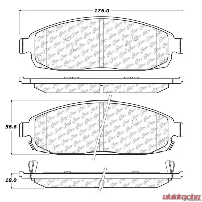 Posi-Quiet Extended Wear Brake Pads with Shims and Hardware 106.10800 - 106.10800