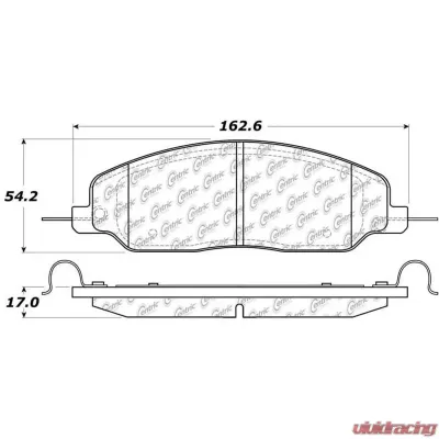 Posi-Quiet Extended Wear Brake Pads with Shims and Hardware 106.10810 - 106.10810