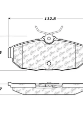 Posi-Quiet Extended Wear Brake Pads with Shims and Hardware 106.10820                                     - 106.10820 - Image 2