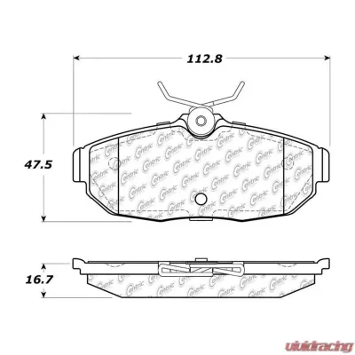 Posi-Quiet Extended Wear Brake Pads with Shims and Hardware 106.10820 - 106.10820