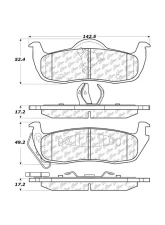 Posi-Quiet Extended Wear Brake Pads with Shims and Hardware 106.10870                                     - 106.10870 - Image 2