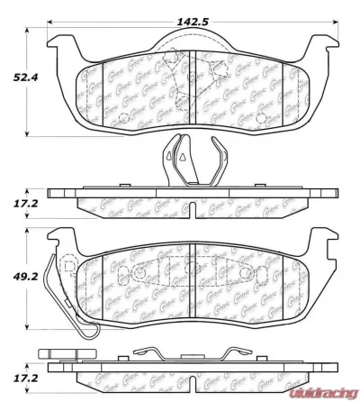 Posi-Quiet Extended Wear Brake Pads with Shims and Hardware 106.10870 - 106.10870