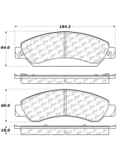 Posi-Quiet Extended Wear Brake Pads with Shims and Hardware 106.10920                                     - 106.10920 - Image 2